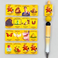 10PC DIY Cartoon Mini Silicone Beads Nipple Chain Bead Pen Bead Jewelry Accessories Focal Bead Food Grade Silicon For Baby Toys