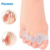 Pexmen 2/4Pcs Gel Toe Separators Hammer Toe Straightener Spacer Overlapping Toe Corrector Alignment Relieve Bunion Pain