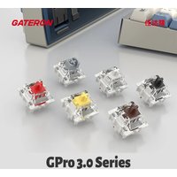 Gateron Pro 3.0 V3 Switch 3pin RGB Linear Tactile Red White Yellow Silver Brown Black Switch For Mechanical Keyboard Pre Lubed