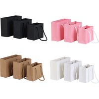 10Pcs Simple Portable Gift bag Hardpaper Bag Jewelry Packaging Paper Bag Business Wholesale Gift Bag