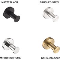 Brushed Gold Black Steel Wall Hooks Towel Cloth Coat Rack Door Bathroom Robe Hanger Kitchen Bag Hook Organizer For Hanging Hat
