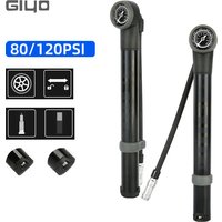GIYO 120psi MTB Bicycle Pump Road Bike Tire Inflator HP/HV Model Inflate Schrader Presta Valve Convertible Hand Pump with Guage