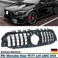 W177 A35 A45 Style Auto Front Bumper Panamericana GTR Grille 2019 2020 2021 2022 Racing Grille for Mercedez Amg GT Grill CAR