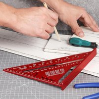 1pc Professional Angle Ruler, 7 Inch Aluminum Triangle, Inch/Metric, Speed Square for Woodworking & DIY, Precision Tool, Durable