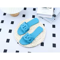 Summer women's one-word sandals daily leisure shopping beach wear flat shoes versatile solid color hollow