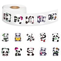 500Pcs Cute Panda Stickers Waterproof Decals for Laptop Scrapbook Skateboard Suitcase Guitar DIY Decor