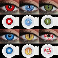 D'ORELLA 1pair Cosmetics Color Contact Lenses for Eyes Cosplay Red Color Lens Anime Yellow Lenses Halloween Blue Eye Contacts