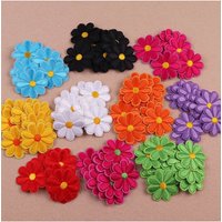 10PCS Wholesale Flower Daisy Embroidery Patches Thermoadhesive Patch Iron On Patches For Clothing Cartoon Stickers Hat Badge