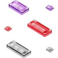 LCK Low Profile Keycap 1U/1.25U/1.5U/1.25U/2U No Carving Transparent PC Material Cross Axis Mechanical Keyboard Ultrathin Keycap