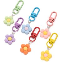 Colored Sun Flower Keychain Pendant for Girls Fashion Exquisite Keychain Bag Decoration Accessories DIY Cute Bag Keychains