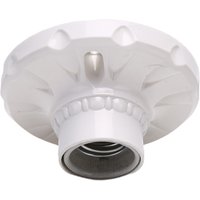E27 Ceramics LED Light Bulb Holder Round Socket Base Hanging Lamp Socket Base
