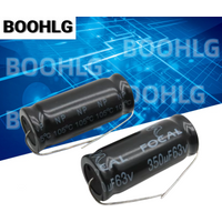 2PCS 100V 300uf 350uf 63V axial non-polar electrolytic capacitor 63v 350uf 18X43mm