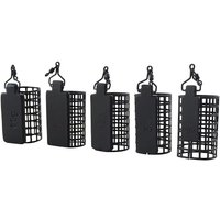 5Pcs Round Square Fishing Feeder Cage Stainless Steel 20g-60g Fishings Lure Cage Fishing Tackle Portable Trap Bait Basket