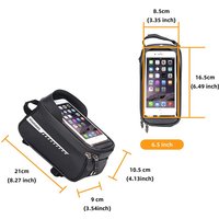 AliExpress NONE Bicycle Front Beam Bag Front Tube Cycling Bag Bicycle Waterproof Phone Case Holder Touchscreen waterproof Saddle Bag Accessories