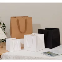 Fashion Multifunctional Square Carrying Paper Bag Holiday Gift Packaging Bag Shopping Bag Wedding Party Holiday Supplies