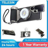 TELESIN Master Grip Kit for SAMSUNG S26 Ultra Magnetic Phone Camera Grip 3200mAh Battery Wireless Charging ND Filter Fill light