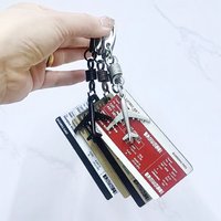 Travel Card Airplane Keychain,Earth Journey Aircraft Keyring Alloy Adventure Travel Gifts for Traveler Adults&Aviation Lovers