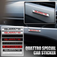 3D ABS For Audi A4 B8 B6 B9 B7 A3 8P 8V 8L A6 C7 C6 C5 Q5 A5 Q7 A1 Q3 A7 Car Body Trunk QUATTRO Emblem Sticker Decor Accessories