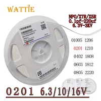 100PCS 0201 Capacitor 6.3V 10V 16V 2.2nf 10nf 15nf 33nf 47nf 68nf 100nf 220nf 470nf 1uf 2.2uf 4.7uf 0603 metric