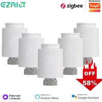 EZAIOT Tuya ZigBee Smart TRV Thermostatic Valve Thermostat Radiator Actuator Temperature Controller Voice Alexa Google Home Alic