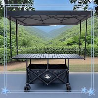 Camper Truck Stall Liftable Table Foldable Night Market Snack Cart Hand-pulled Cart Large Capacity Stall Truck Oversized