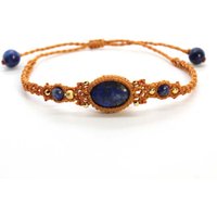 Handmade Rope Braided Macrame Stone Bracelets For Women Natural Crystal Amethyst Lapis Lazuli Weave Adjustable Bracelet Jewelry