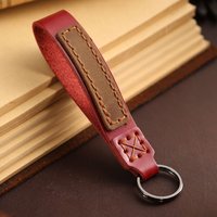 Creative Universal Car Key Chain Leather Fashion Men Women Gifts Key Ring Auto Accessories For BMW Audi Benz VW Tesla Honda