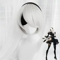 Anime YoRHa No.2 Type B 2BYoRH 2A 9S 2B wig Cosplay Wig NieR:Automata Costume Play Wigs Costumes Hair