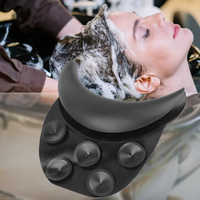 Silicone Shampoo Bowl Neck Cushion Non-Slip Suction Cup Hair Washing Headrest Pillow Soft Gel Professional Salon Sink Cushion