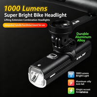 ESLNF Bicycle Headlight 1000 Lumens 4800mAh Aluminum Alloy Heat Dissipation Rechargeable Bike Front Light