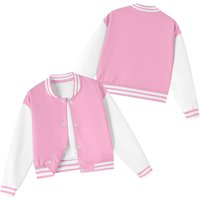 2026 Spring New Kids Jackets Fashionable Round Neck Color Blocking Classic Baseball Uniform Daily Causal Sports All-Match Coats