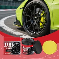 Car Tire Polishing Cream Refurbishing Cream Anti Crack Tire Care Portable Shine Enhancer Waterproof Long Lasting Auto Detailing