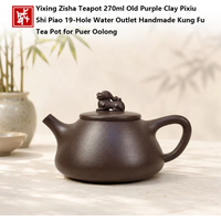 Limited Edition 270ml Yixing Zisha Teapot Hand Carved Authentic Old Ore Clay High End Collectible for Business And Tea Lovers