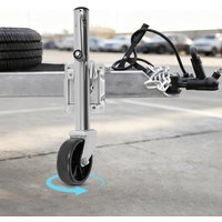 Manueller Anhängerständer mit 6-Zoll-Rad, 540 kg Tragkraft, höhenverstellbar 32-57,4 cm, schwenkbarer Anhängerkupplungsständer für Boot- und Wohnwagenanhänger