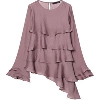 Women Shirt Spring Elegant Irregular Blouses Brand Ruffle Womens Blouses flare sleeve long sleeve Blouse Fashion Shirt Top Fairy