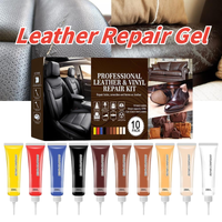 10-Color Car Interior Seat Repairing Leather Reconditioning Kit Vinyl Repair Paste For Scratches, Burns & Holes On Leather Goods