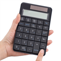 ABZY-2.4G Wireless Keyboard Mini 2In1 Wireless USB Digital Keyboard With Calculator Display Keyboard Office Calculator