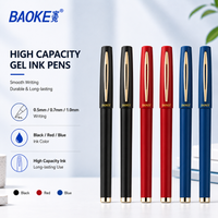 BAOKE High Capacity Gel Ink Pens, 0.5mm/0.7mm/1.0mm Writing, Black/Red/Blue Color, for Office Business & School Use
