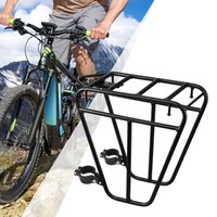 Bicycle Front Fork Luggage Bracket Steel Bike Front Cargo Rack Adjustable MTBs Bike Side Mount Bag Stand For Cycling Accessories