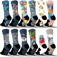 Cycling enthusiasts' essential! Sweat - wicking, durable socks with cute & cool prints for a more dazzling ride.