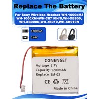 3.7V 1200mAh Replacement Battery For Sony WH-1000XM3 WH-1000XM4 WH-XB900 WH-XB900N WH-CH710N/B Wireless Headset Headphones SM-03