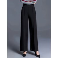 High Waist Wide Leg Pants For Women Elastic Waist Loose Straight Leg Trousers Fashion Versatile For Office Work And Daily Casual