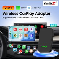 Carlinkit 5.0 2air Wireless CarPlay Android Auto Wireless Adapter 2in1 Plug and Play Auto Connection 5.8Ghz WiFi Bluetooth GPS