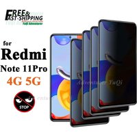 Anti Spy Screen Protector For Redmi Note 11 Pro 4G 5G Tempered Glass 9H Privacy Peep High AluminumCase Friendly