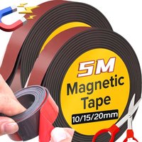 Magnet Rubber Tape Self Adhesive Strong Flexible Magnet Strip for Fly Screen Mosquito Nets Magnetic Tape Office Storage Supplies