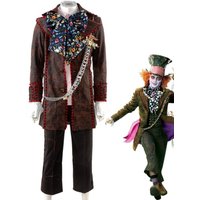 Mad Hatter Men's Cosplay Costume Alice in Wonderland Full Set Halloween Party Performance Outfit Men's Cosplay Clothing