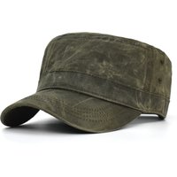 Four Seasons Waxed Canvas Cotton Military Caps Men Waterproof Cadet Army Cap Unique Design Vintage Flat Top Hat