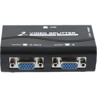 1 PC to 2 Monitor 1 to 2 Split Screen VGA Splitter Video Splitter Duplicator Adapter with USB cable