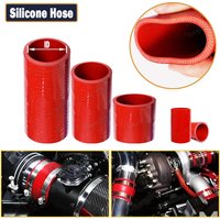 Red Straight car silicone hose Intercooler Coolant Tube turbocharger connector tube Universal pipe ID 16 19 22 25 28 32 35 38 40