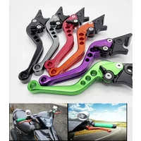 Disc Brake Lever Left Drum Clutch Adiustable 6x CNC Universal Aluminum Motorcycle Hand Lever for motorbike Scooters Bike GY6 125